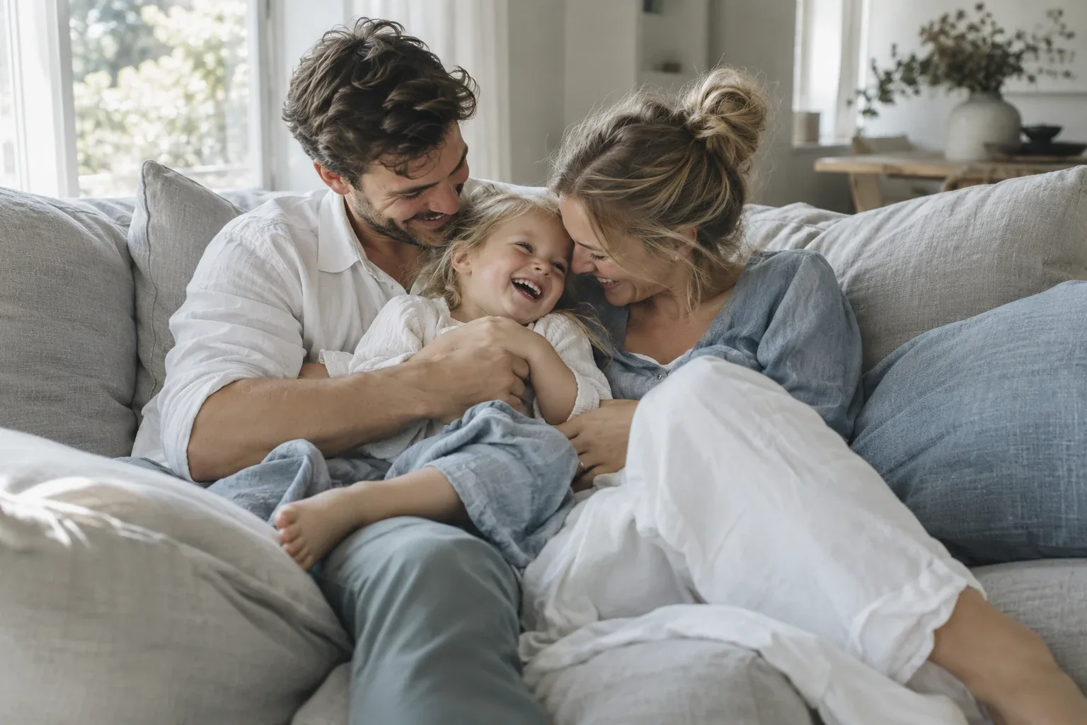 A close moment with the family